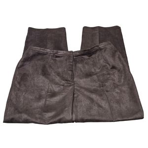 NWOT Women's Kasper Brown Faux Suede Pants